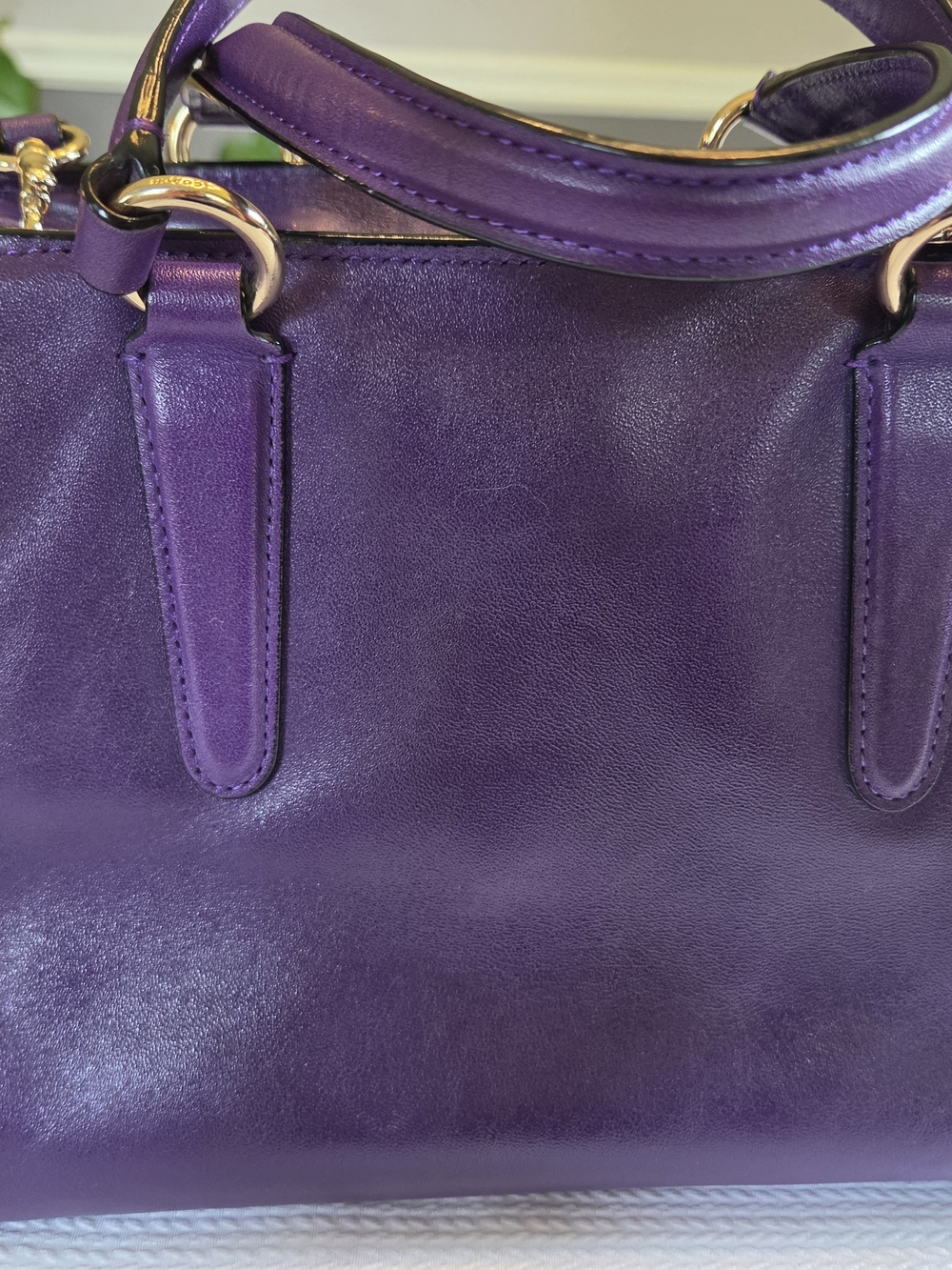 COACH Purple Leather Crosby Carryall - Picture 10 of 15